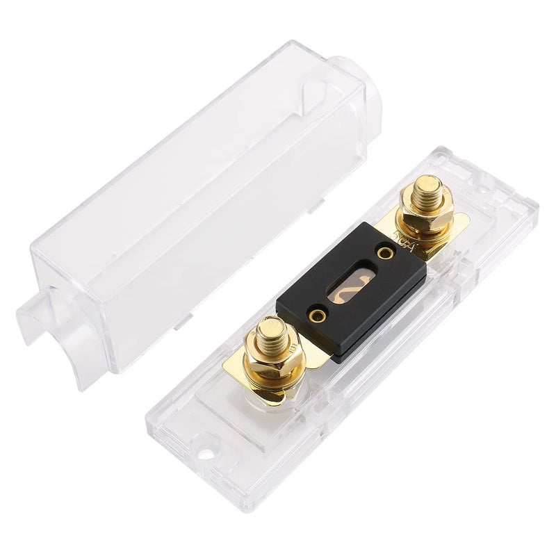Baomain 1-Pack 60A ANL Fuse Holder Kit with Fuse - Gold-Plated Terminals, for Car Audio, Amplifiers, 12V/24V DC Systems, Compatible with 0/2/4 AWG Wires - Image 4